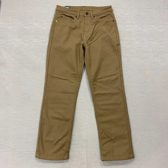 CAT Caterpillar Work Pants Mens 30 x 30 Brown Canvas Fleece Lined Insulated - Picture 2 of 12